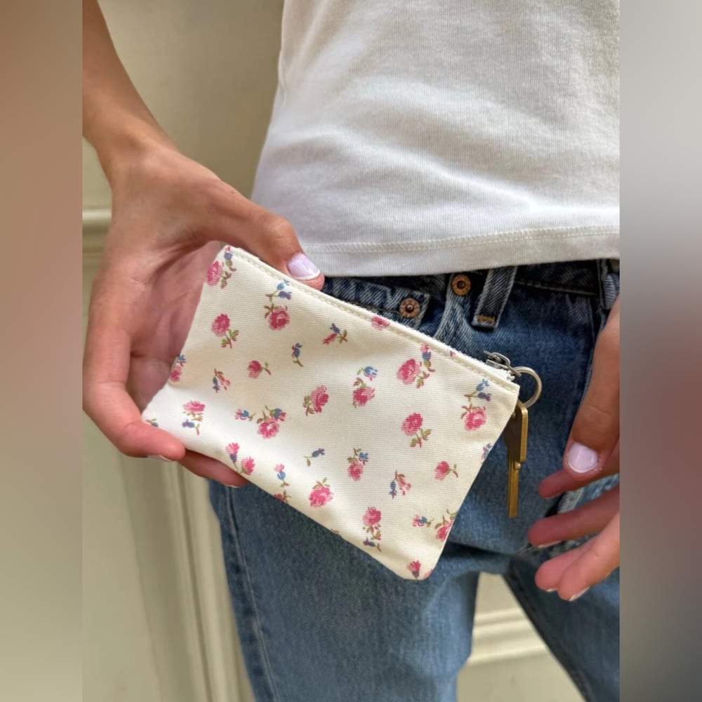 Brandy melville floral coin purse